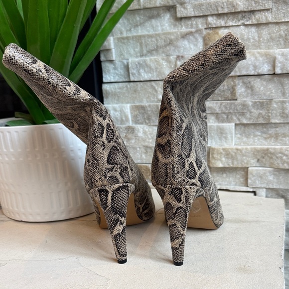 Express Snakeskin Heeled Boots - Picture 2 of 4